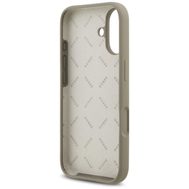 Чехол Guess Silicone Big 4G Script для iPhone 17 Brown (GUHCP17SSC4GSMW)