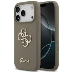 Чохол Guess Silicone Big 4G Script для iPhone 17 Pro Brown (GUHCP17LSC4GSMW)