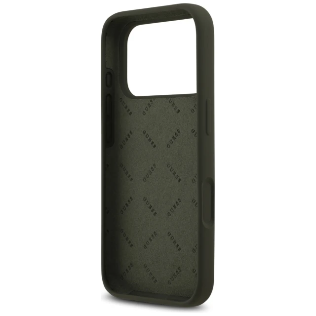 Чохол Guess Silicone Big 4G Script для iPhone 17 Pro Khaki (GUHCP17LSC4GSMA)
