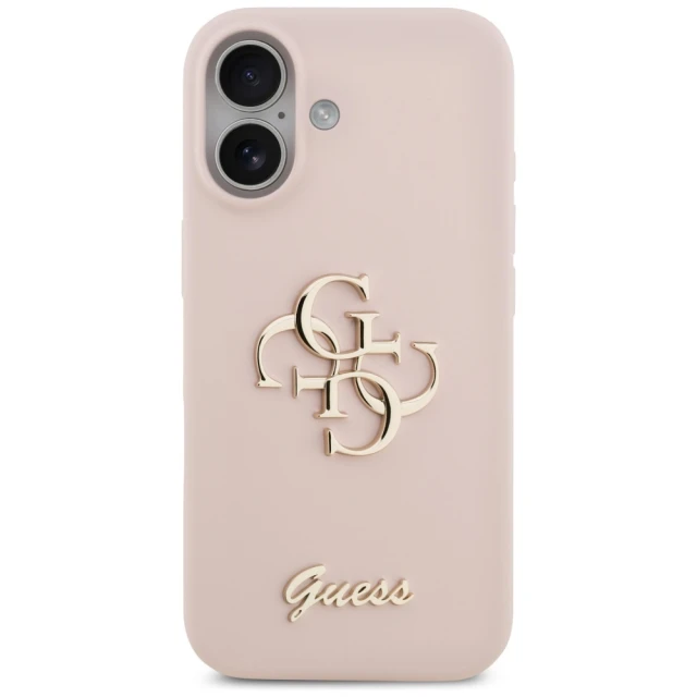 Чохол Guess Silicone Big 4G Script для iPhone 17 Pink (GUHCP17SSC4GSMP)