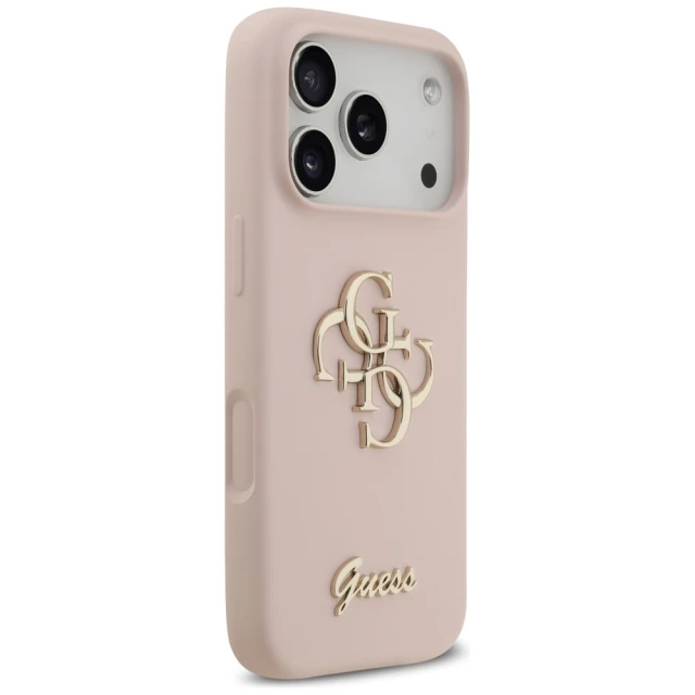 Чохол Guess Silicone Big 4G Script для iPhone 17 Pro Pink (GUHCP17LSC4GSMP)