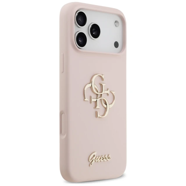 Чохол Guess Silicone Big 4G Script для iPhone 17 Pro Max Pink (GUHCP17XSC4GSMP)