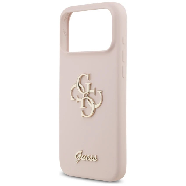 Чохол Guess Silicone Big 4G Script для iPhone 17 Pro Max Pink (GUHCP17XSC4GSMP)