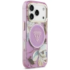 Чохол Guess IML Glitter Flowers Triangle для iPhone 17 Pro Max Purple with MagSafe (GUHMP17XHFLPEDU)