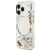 Чохол Guess IML Glitter Flowers Triangle для iPhone 17 Pro White with MagSafe (GUHMP17LHFLPEDH)