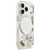 Чохол Guess IML Glitter Flowers Triangle для iPhone 17 Pro White with MagSafe (GUHMP17LHFLPEDH)