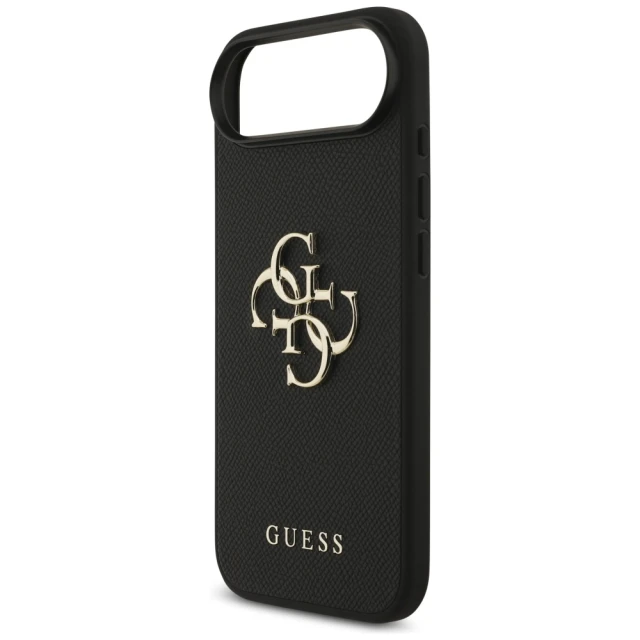 Чохол Guess Grained Big 4G & Classic Logo для iPhone 17 Air Black (GUHCP17MPGT4MBK)