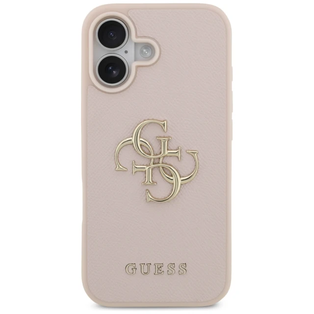 Чохол Guess Grained Big 4G & Classic Logo для iPhone 17 Pink (GUHCP17SPGT4MBP)