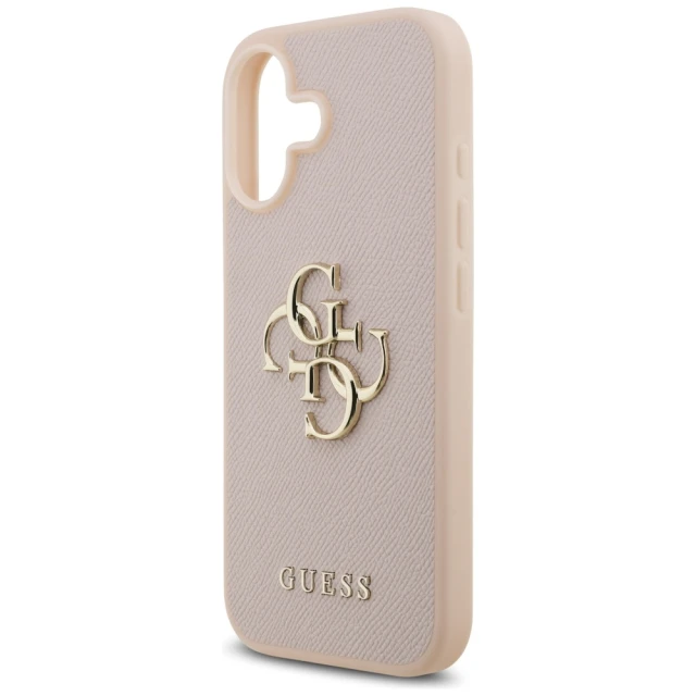 Чохол Guess Grained Big 4G & Classic Logo для iPhone 17 Pink (GUHCP17SPGT4MBP)