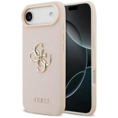 Чехол Guess Grained Big 4G & Classic Logo для iPhone 17 Air Pink (GUHCP17MPGT4MBP)