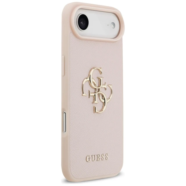 Чохол Guess Grained Big 4G & Classic Logo для iPhone 17 Air Pink (GUHCP17MPGT4MBP)