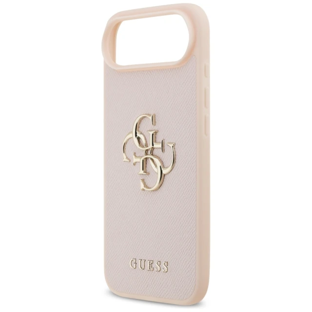 Чохол Guess Grained Big 4G & Classic Logo для iPhone 17 Air Pink (GUHCP17MPGT4MBP)