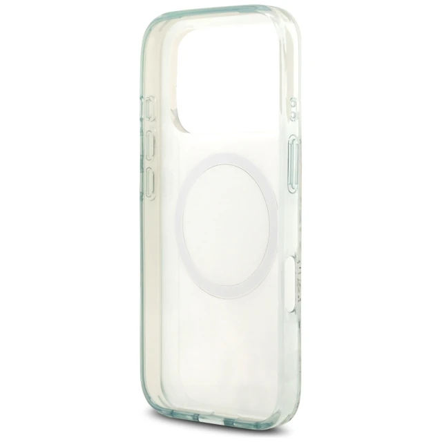 Чохол Guess IML Flower & Tonal Circle для iPhone 17 Pro Green with MagSafe (GUHMP17LHFWBDCEN)