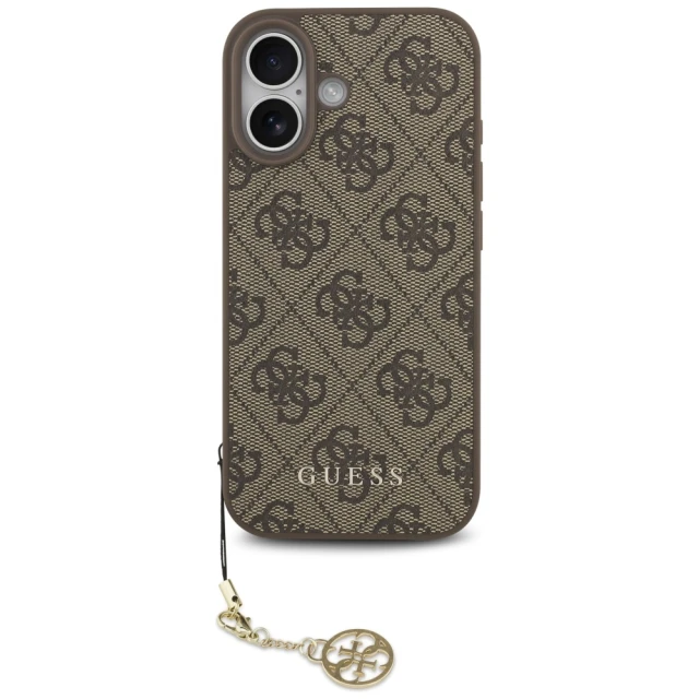 Чохол Guess 4G Charms Collection для iPhone 17 Brown with MagSafe (GUHMP17SGF4GCW)