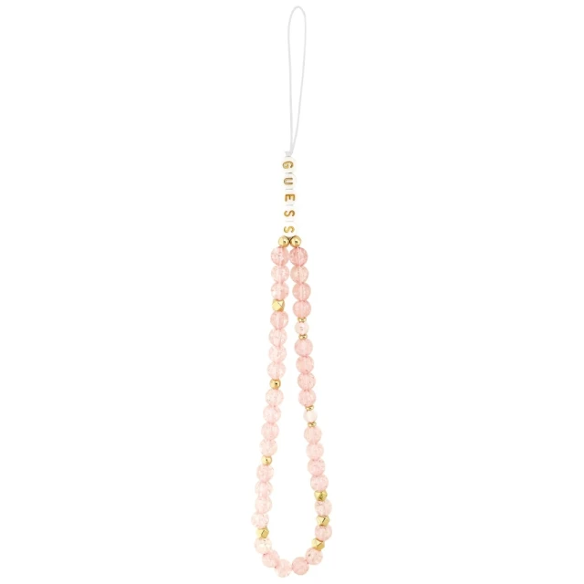 Чохол Guess IML Flowers Electro Pearl Strap для iPhone 17 Pink with MagSafe (GUHMP17SHCPOFPP)