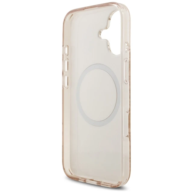 Чохол Guess IML Flowers Electro Pearl Strap для iPhone 17 Pink with MagSafe (GUHMP17SHCPOFPP)