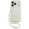 Чохол Guess IML Flowers Electro Pearl Strap для iPhone 17 Pro White with MagSafe (GUHMP17LHCPOFPH)