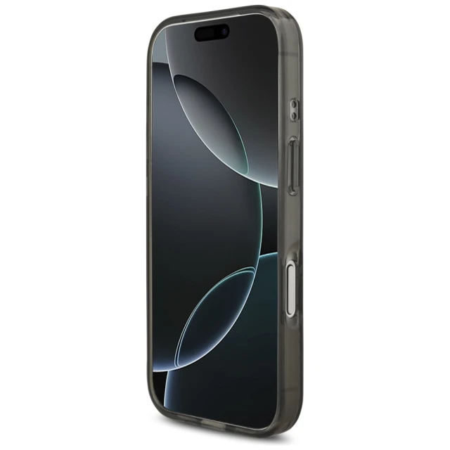 Чохол Guess IML Flowers Pearl Strap для iPhone 17 Pro Black with MagSafe (GUHMP17LHFWBRCESK)