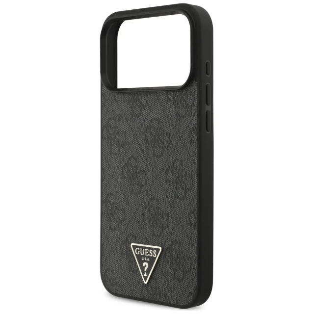 Чехол Guess 4G Strap Triangle Logo для iPhone 17 Pro Max Black with MagSafe (GUHMP17XP4TSDPPSK)