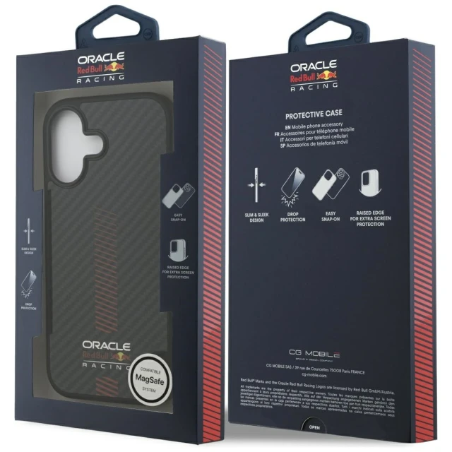 Чохол Red Bull Kevlar Powerbar для iPhone 17 Black with MagSafe (RBHMP17S24CFGSMK)