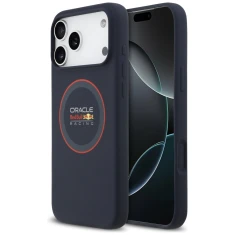 Чехол Red Bull Silicone Red Ring для iPhone 17 Pro Max Navy with MagSafe (RBHMP17X24SIILVR)