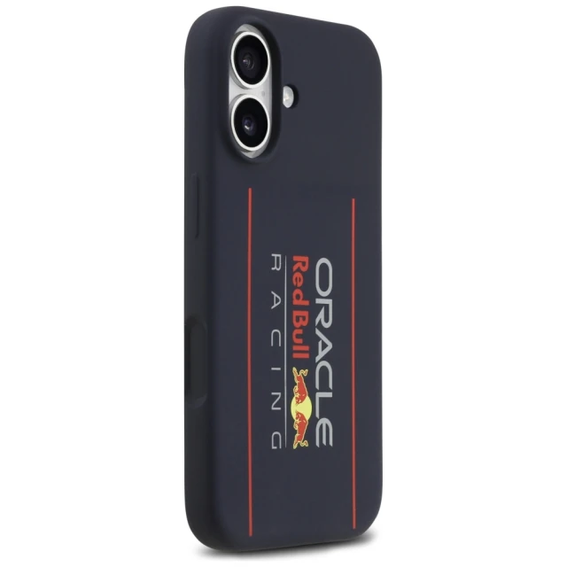 Чохол Red Bull Silicone Oversize Vertical Logo для iPhone 17 Navy with MagSafe (RBHMP17S24SIOLRV)