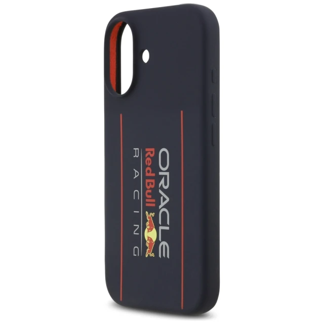 Чохол Red Bull Silicone Oversize Vertical Logo для iPhone 17 Navy with MagSafe (RBHMP17S24SIOLRV)