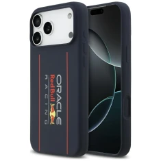 Чехол Red Bull Silicone Oversize Vertical Logo для iPhone 17 Pro Max Navy with MagSafe (RBHMP17X24SIOLRV)