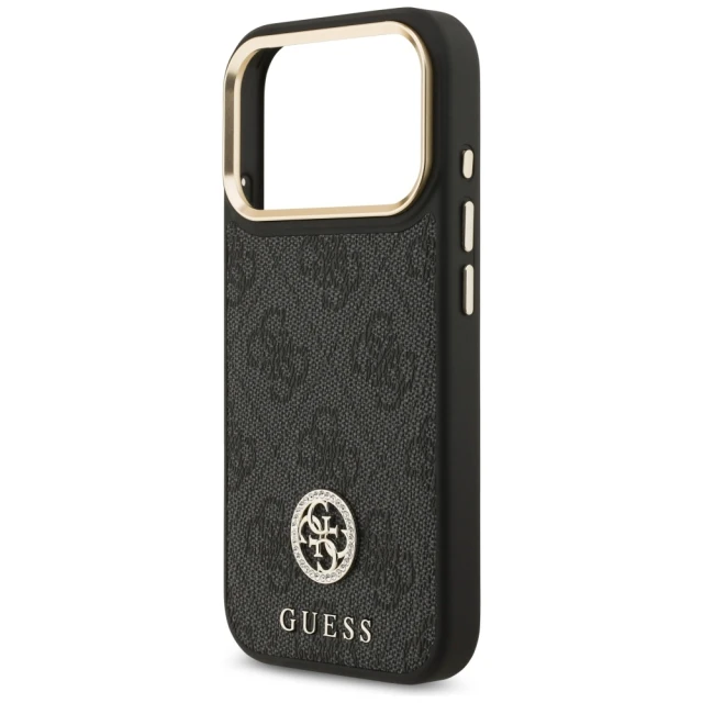Чохол Guess 4G Strass Logo для iPhone 17 Pro Black with MagSafe (GUHMP17LP4GRMDEK)