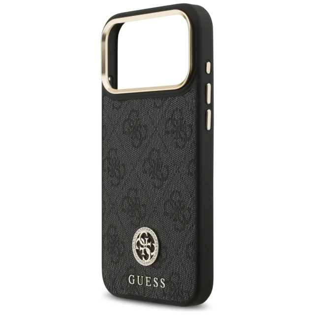 Чохол Guess 4G Strass Logo для iPhone 17 Pro Max Black with MagSafe (GUHMP17XP4GRMDEK)