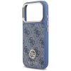 Чохол Guess 4G Strass Logo для iPhone 17 Pro Blue with MagSafe (GUHMP17LP4GRMDEB)
