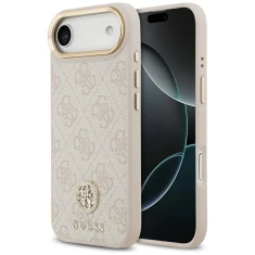 Чохол Guess 4G Strass Logo для iPhone 17 Air Pink with MagSafe (GUHMP17MP4GRMDEP)