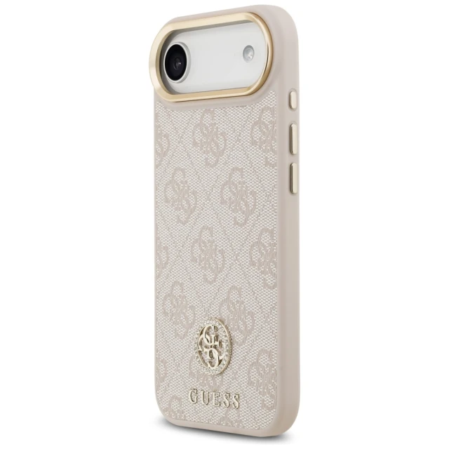 Чохол Guess 4G Strass Logo для iPhone 17 Air Pink with MagSafe (GUHMP17MP4GRMDEP)