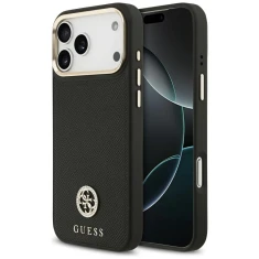 Чохол Guess Grained Strass Logo для iPhone 17 Pro Max Black with MagSafe (GUHMP17XPGCRMDEK)