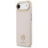 Чехол Guess Grained Strass Logo для iPhone 17 Air Pink with MagSafe (GUHMP17MPGCRMDEP)