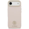 Чехол Guess Grained Strass Logo для iPhone 17 Air Pink with MagSafe (GUHMP17MPGCRMDEP)