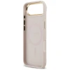 Чехол Guess Grained Strass Logo для iPhone 17 Air Pink with MagSafe (GUHMP17MPGCRMDEP)