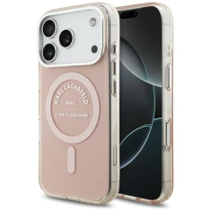 Чохол Karl Lagerfeld IML Karl RSG Logo для iPhone 17 Pro Pink with MagSafe (KLHMP17LHKRSGPP)