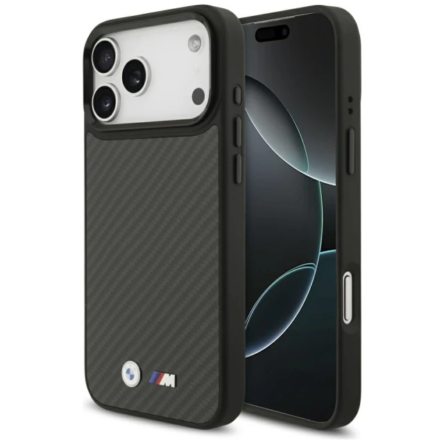 Чохол BMW M Kevlar Matt для iPhone 17 Pro Max Black with MagSafe (BMHMP17X24CFMMK)