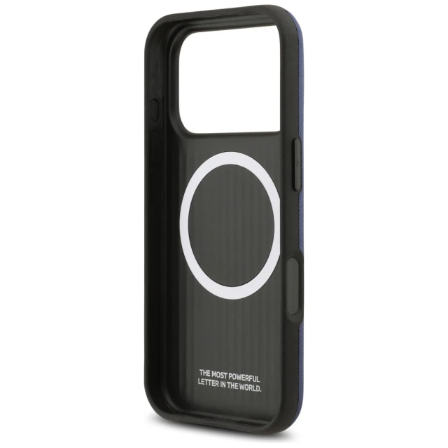 Чохол BMW M FW Metal Logo для iPhone 17 Pro Max Blue with MagSafe (BMHMP17X25PFWSMB)