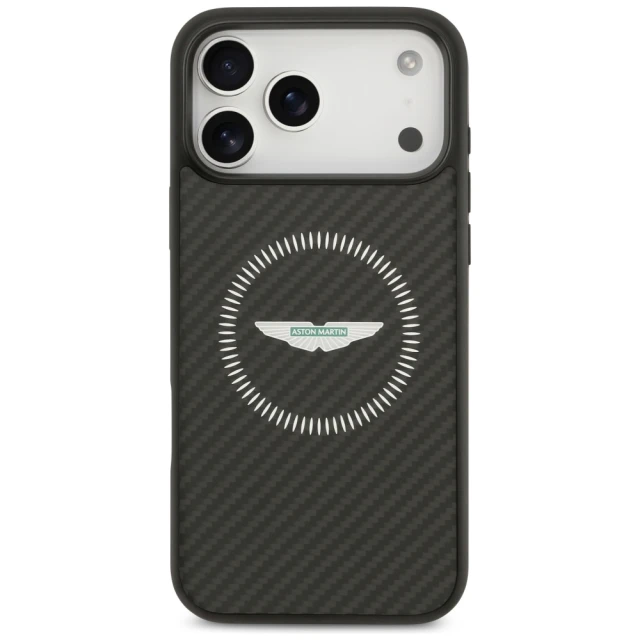 Чохол Aston Martin HC Kevlar Counter Design для iPhone 17 Pro Max Black with MagSafe (ASHMP17XFCOS)