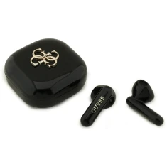 Бездротові навушники TWS Guess 4G Metal Logo Black (GUTWSJ7HE4GK)