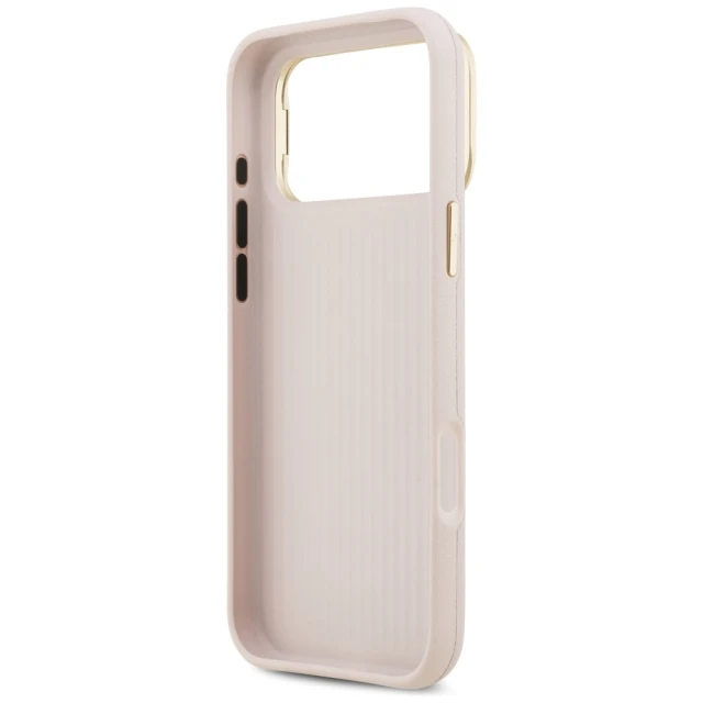 Чохол Guess Grained Big 4G & Stand Camera для iPhone 17 Pro Max Pink (GUHCP17XPCS4GSP)