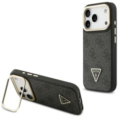 Чохол Guess 4G PU Triangle Logo & Stand Camera для iPhone 17 Pro Black with MagSafe (GUHMP17LPCS4GPTK)