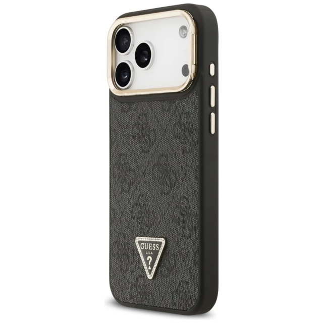 Чохол Guess 4G PU Triangle Logo & Stand Camera для iPhone 17 Pro Max Black with MagSafe (GUHMP17XPCS4GPTK)
