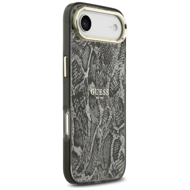 Чохол Guess Python Pattern для iPhone 17 Air Black with MagSafe (GUHMP17MHIMPYGK)