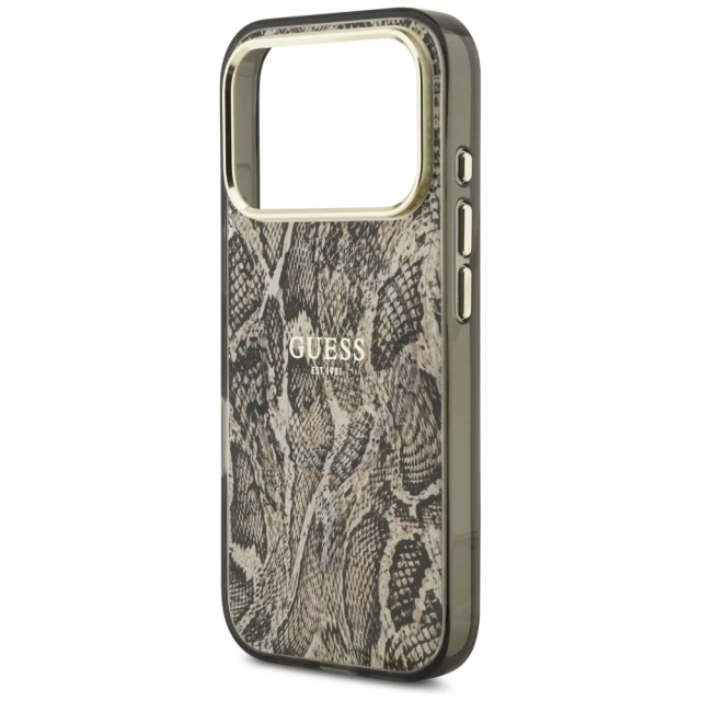 Чохол Guess Python Pattern для iPhone 17 Pro Brown with MagSafe (GUHMP17LHIMPYGW)