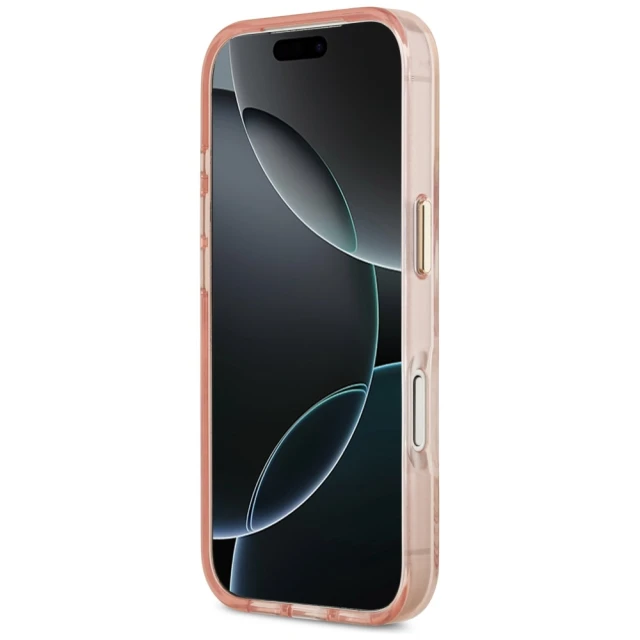 Чохол Guess Jungle Tonal Triangle для iPhone 17 Pro Pink with MagSafe (GUHMP17LHMILVTGP)