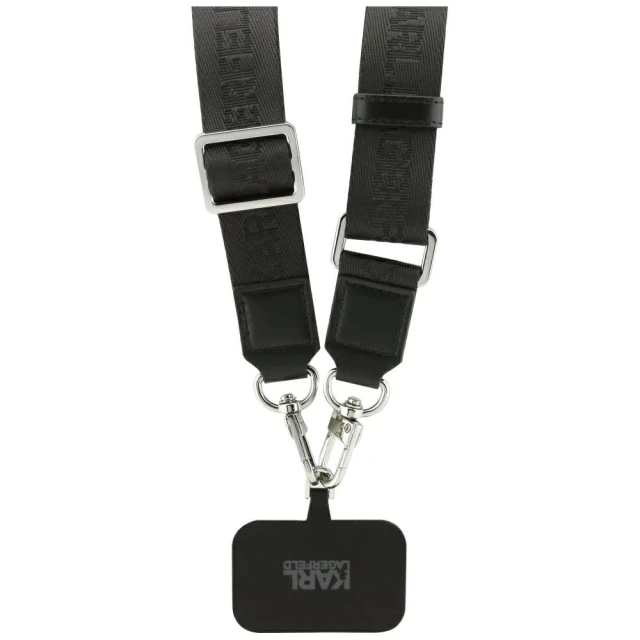 Чохол Karl Lagerfeld Big Strap Choupette Metal Logo для iPhone 17 Pro Max Black with MagSafe (KLHMP17XPCRLRCHK)
