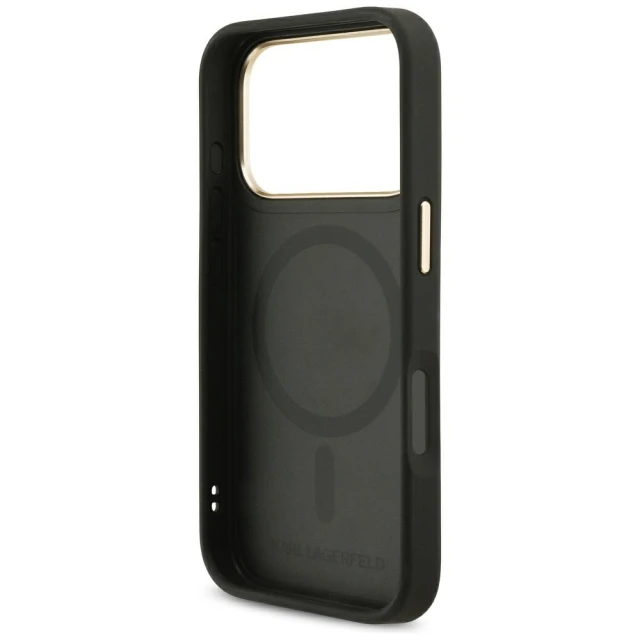 Чохол Karl Lagerfeld Big Strap Choupette Metal Logo для iPhone 17 Pro Max Black with MagSafe (KLHMP17XPCRLRCHK)